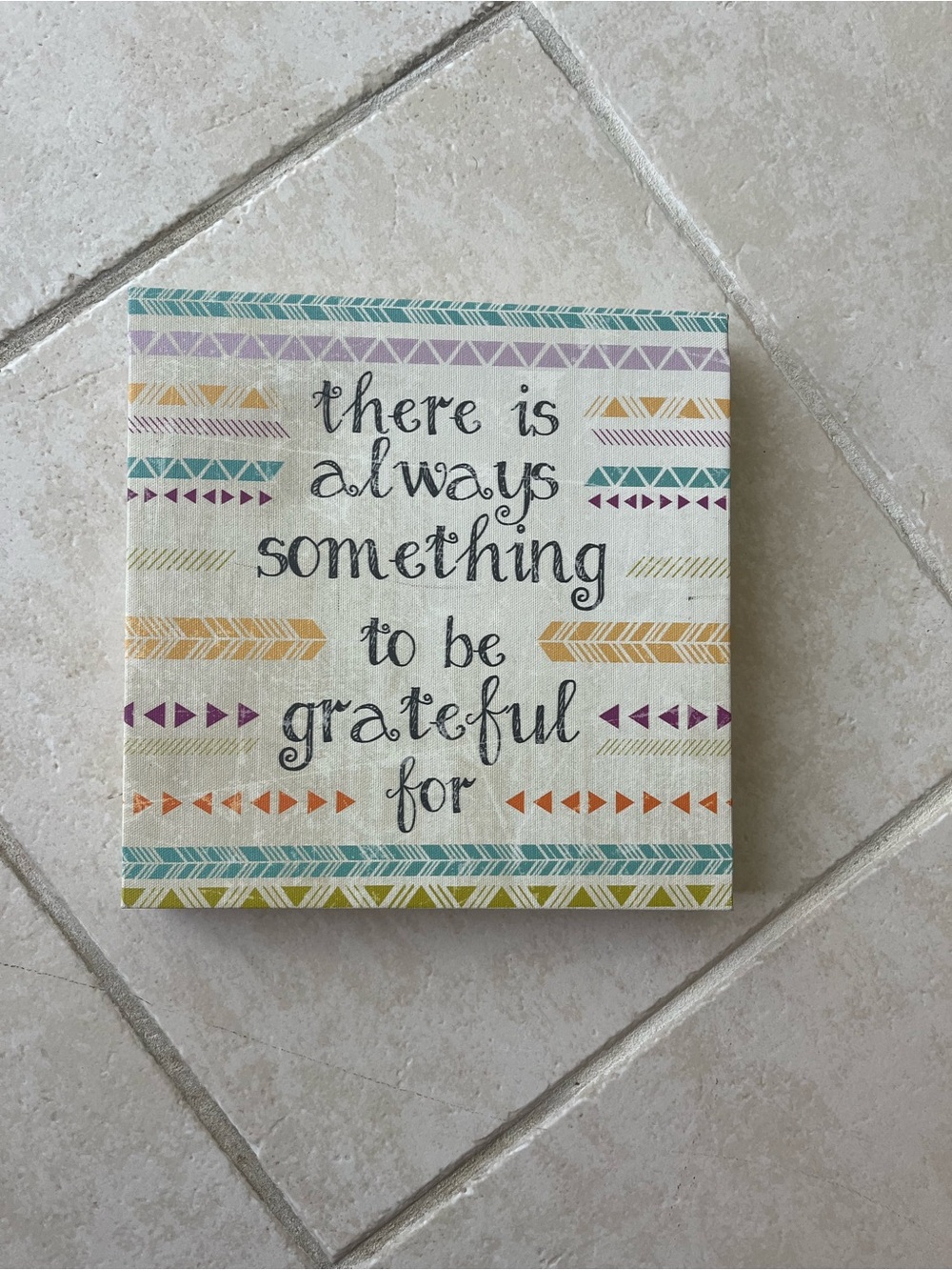Inspirational Wall Art Canvas - Multicolor Arrow Pattern